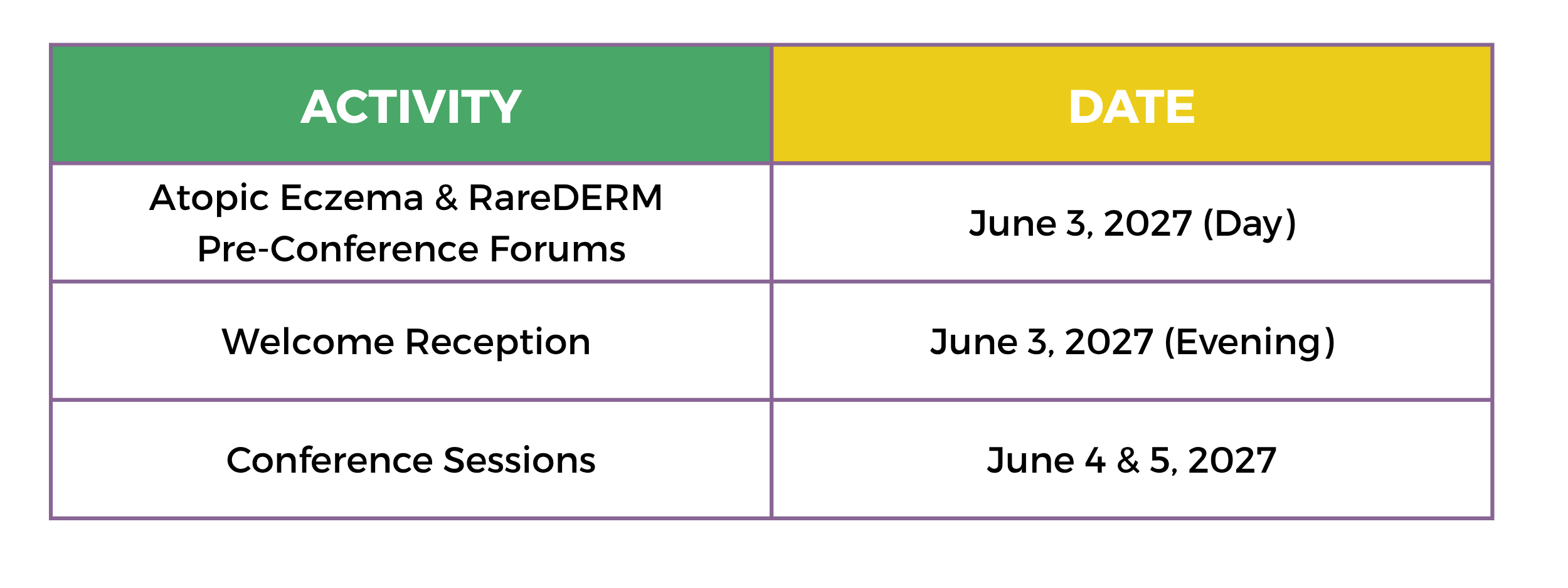 TENTATIVE CONFERENCE SCHEDULE Image
